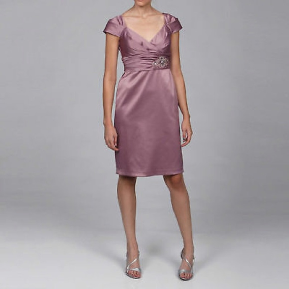 Patra‎ Formal Cocktail Satin Rose Embellished Dress